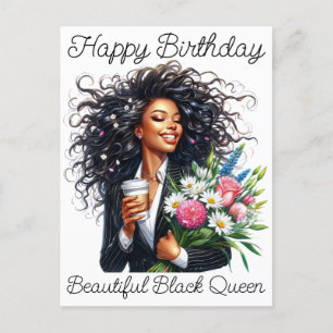 Black Girl Magic Birthday Sista Melanin Woman Feestdagenkaart