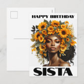 Black Girl Magic Birthday Sista Melanin Woman Feestdagenkaart (Voorkant / Achterkant)