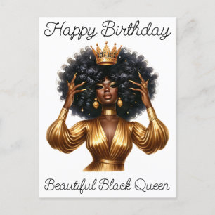 Black Girl Magic Birthday Sista Melanin Woman Feestdagenkaart