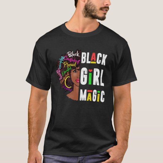 Black Girl Magic Black History Month Panthers T-shirt (Voorkant)