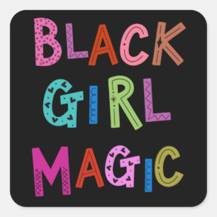 Black Girl Magic Black Queens Princess Kinder Girl Vierkante Sticker