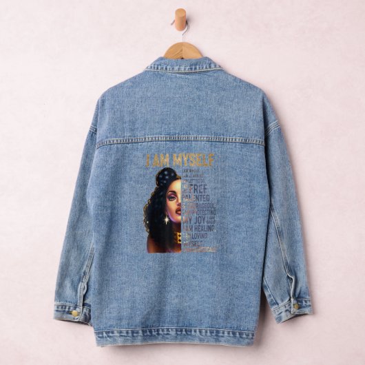 Black Girl Magic Black Women Ik ben mezelf Afro Bl Denim Jacket (Hangar)