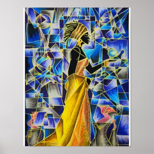 Black Girl Magic - BluBerry Isis-Poster Poster (Voorkant)