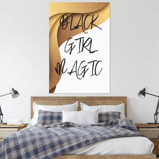 Black Girl Magic Canvas afdrukken (Insitu (Slaapkamer))