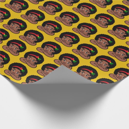 Black Girl Magic Christmas presenteert verjaardags Cadeaupapier (Hoek)