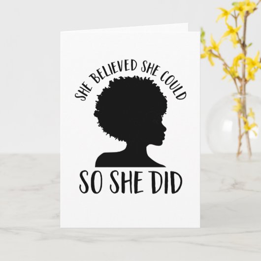 Black Girl Magic dacht dat ze het kon, dus deed ze Kaart (Gele Bloem)