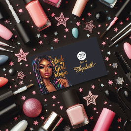 Black Girl Magic Elegant Hair Salon Branding Visitekaartje