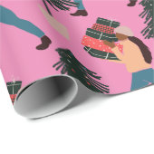 Black Girl Magic Holiday Cadeaupapier (Rol Hoek)