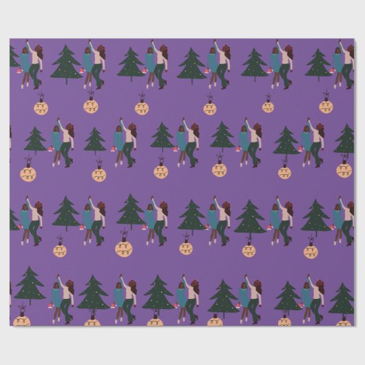 Black Girl Magic Kerstmis Cadeaupapier (Vlak)