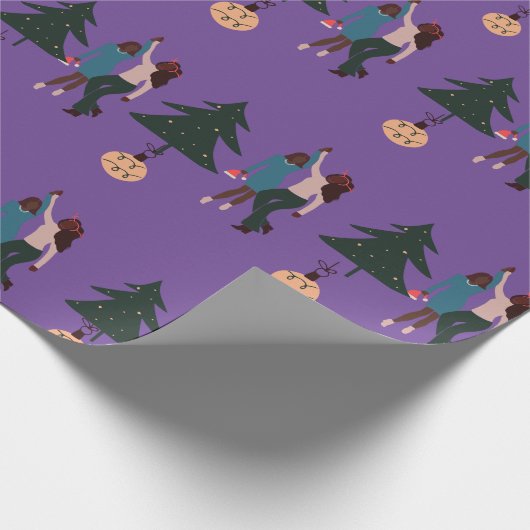 Black Girl Magic Kerstmis Cadeaupapier (Hoek)