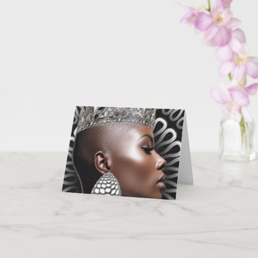 Black Girl Magic Machtigings Kaart (Orchidee)