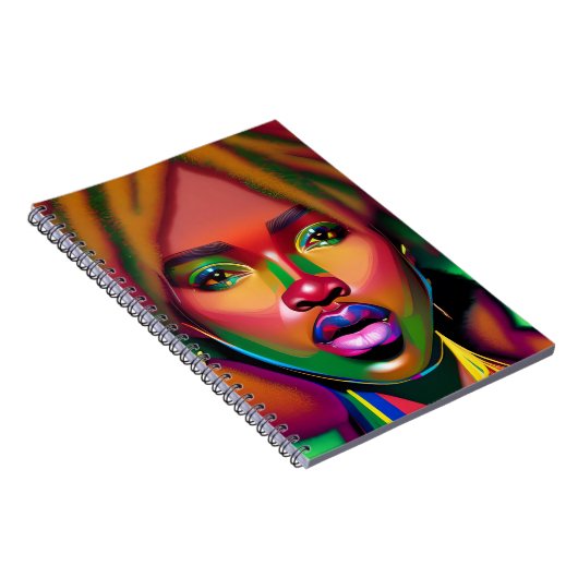 Black Girl Magic Melanin Poppin Juneteenth Queen Notitieboek (Rechterzijde)