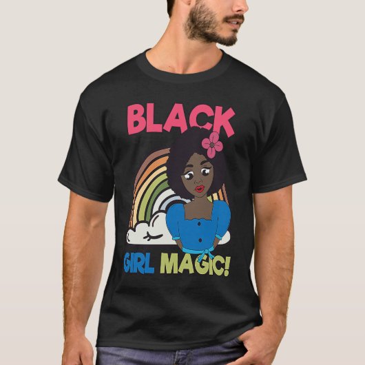 Black Girl Magic Melanin Pride African Afro Queen  T-shirt (Voorkant)