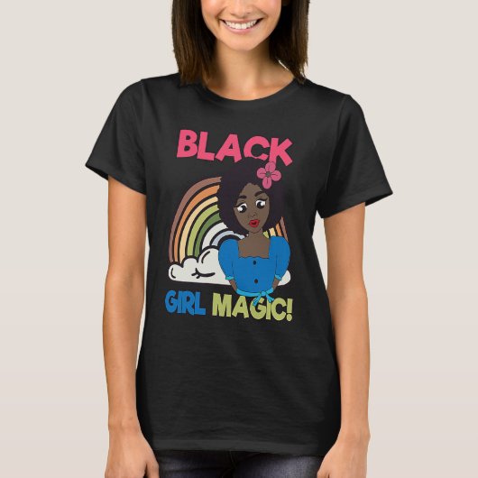 Black Girl Magic Melanin Pride African Afro Queen  T-shirt (Voorkant)