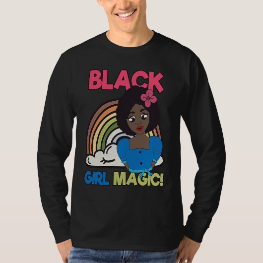 Black Girl Magic Melanin Pride African Afro Queen  T-shirt (Voorkant)