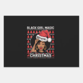 Black Girl Magic Merry, Afrikaans-Amerikaans Inpakpapier Vel (Voorkant)