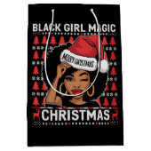 Black Girl Magic Merry, Afrikaans-Amerikaans Medium Cadeauzakje (Voorkant)
