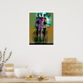 Black Girl Magic – Mixed Media Silhouette Mode Poster (Keuken)