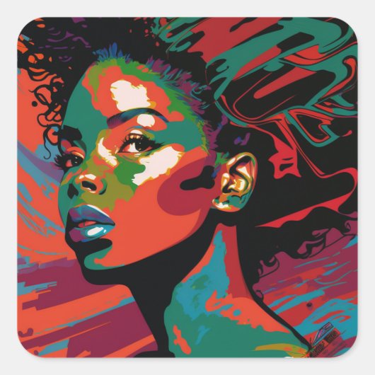'Black Girl Magic' Pop Art Stickers (Voorkant)