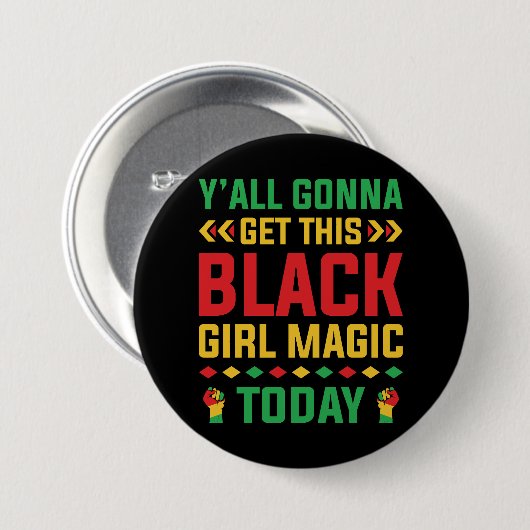 Black Girl Magic Ronde Button 7,6 Cm (Voorkant /achterkant)