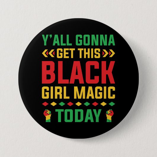 Black Girl Magic Ronde Button 7,6 Cm (Voorkant)