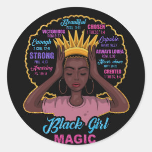 Black Girl Magic Ronde Sticker