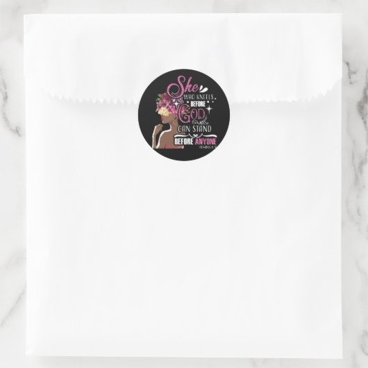Black Girl Magic Ronde Sticker (Tas)
