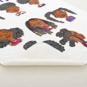 Black Girl Magic Sherpa Blanket Deken (3/4)