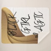 Black Girl Magic Sherpa Deken (Voorkant (horizontaal))