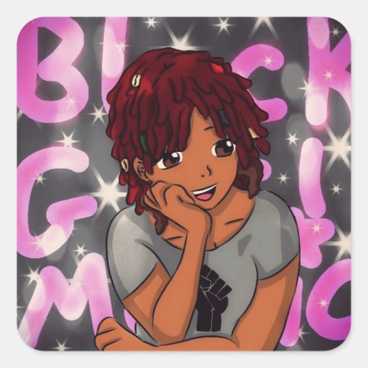 Black Girl Magic Sticker (Voorkant)