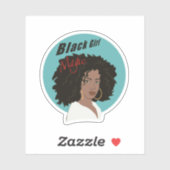 Black Girl Magic Sticker grote Afro-mooie vrouw (Vel)