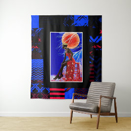 Black Girl Magic • Stralende Afrocentrische Kunst Wandkleed