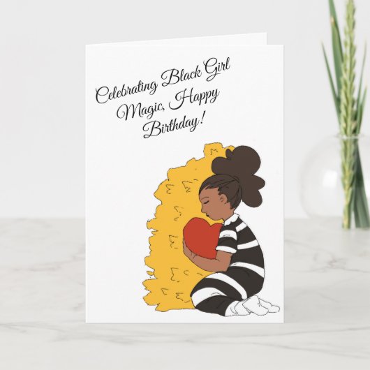 Black Girl Magic Verjaardag Kaart (Voorkant)
