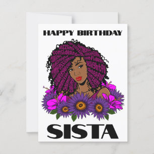 Black Girl Magic Verjaardag Sista Melanin Vrouw Po Briefkaart
