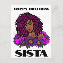 Black Girl Magic Verjaardag Zuster Melanine Vrouw Briefkaart