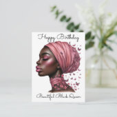 Black Girl Magic Verjaardag Zuster Melanine Vrouw Briefkaart (Staand voorkant)