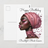 Black Girl Magic Verjaardag Zuster Melanine Vrouw Briefkaart (Voorkant / Achterkant)