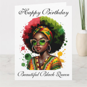 Black Girl Magic Verjaardag Zuster Melanine Vrouw Kaart