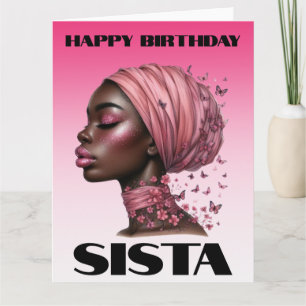 Black Girl Magic Verjaardag Zuster Melanine Vrouw Kaart