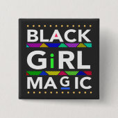 Black Girl Magic Vierkante Button 5,1 Cm (Voorkant)
