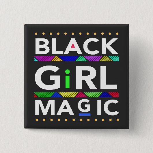 Black Girl Magic Vierkante Button 5,1 Cm (Voorkant)
