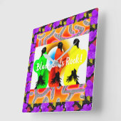 "Black Girl Magic" Vierkante Klok (Hoek)