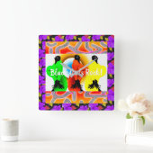 "Black Girl Magic" Vierkante Klok (Huis)