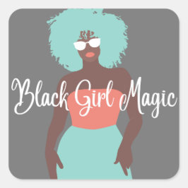Black Girl Magic Vierkante Sticker