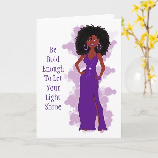 Black Girl Magic Wenskaart Kaart (Gele Bloem)