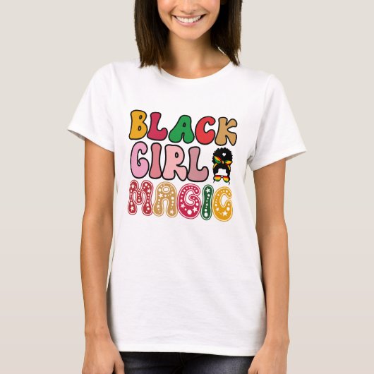 Black Girl Magic - Zwarte geschiedenis T-shirt (Voorkant)
