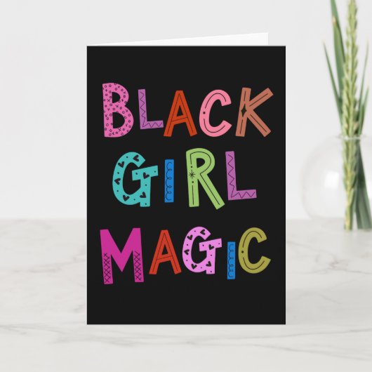 Black Girl Magic Zwarte Koninginnen Prinses Kinder Kaart (Voorkant)