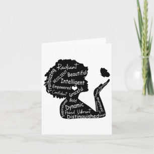 Black Girl Magisch-zwarte Geschiedenis Maand Kledi Kaart