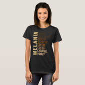 Black Girl Melanin Ebony Chocolate Mocha Espresso T-shirt (Voorkant volledig)