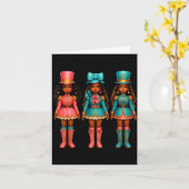 Black Girl Nutcracker Christmas Nk Nutcracker Xmas Kaart (Gele Bloem)